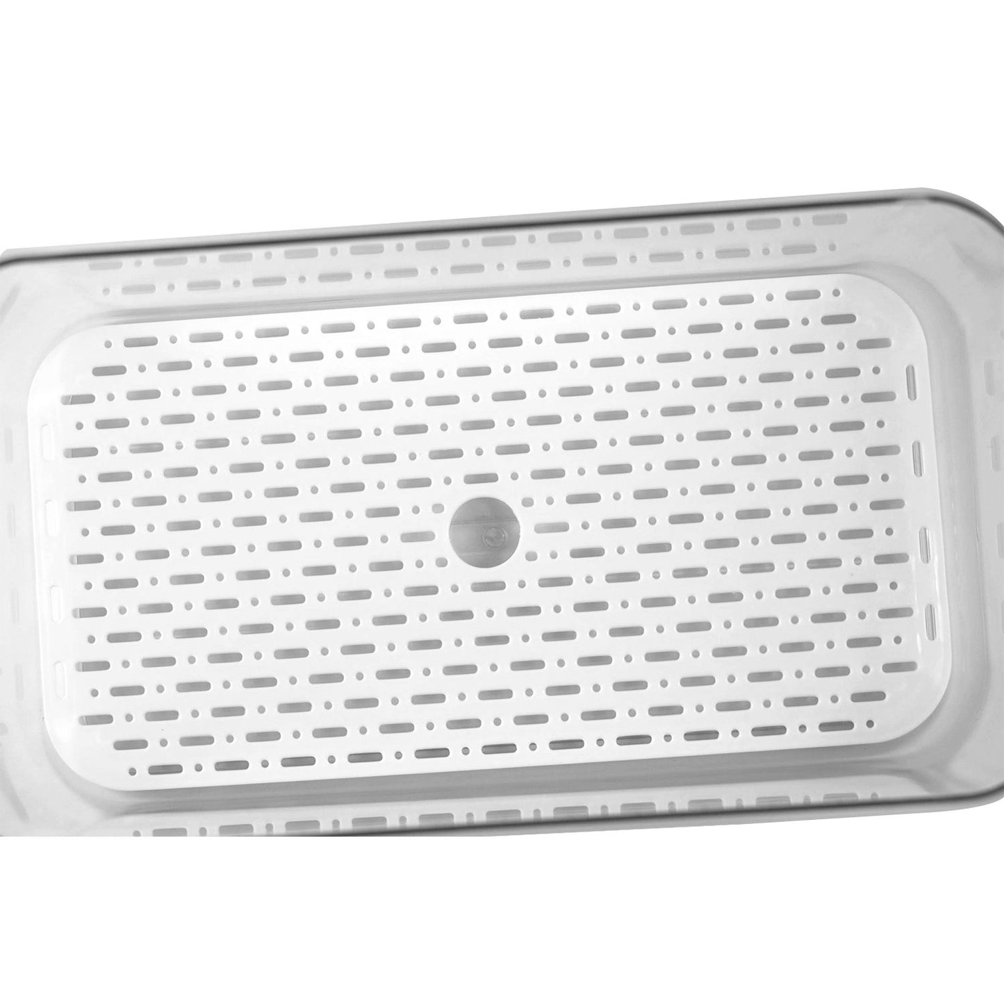 Medium Clear Fridge Storage Box with Drainer Board