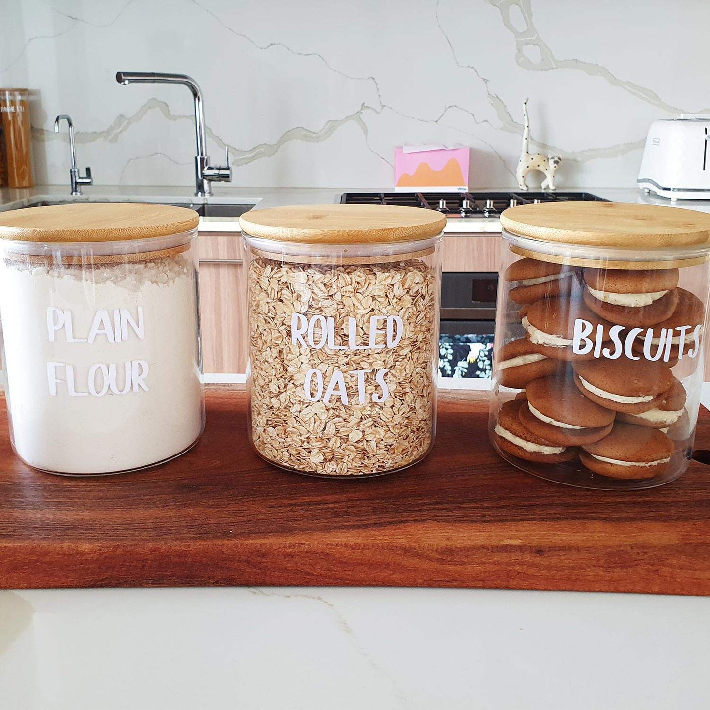 Wholesale Carton of 24 x 2L Glass Jar with Bamboo Lid
