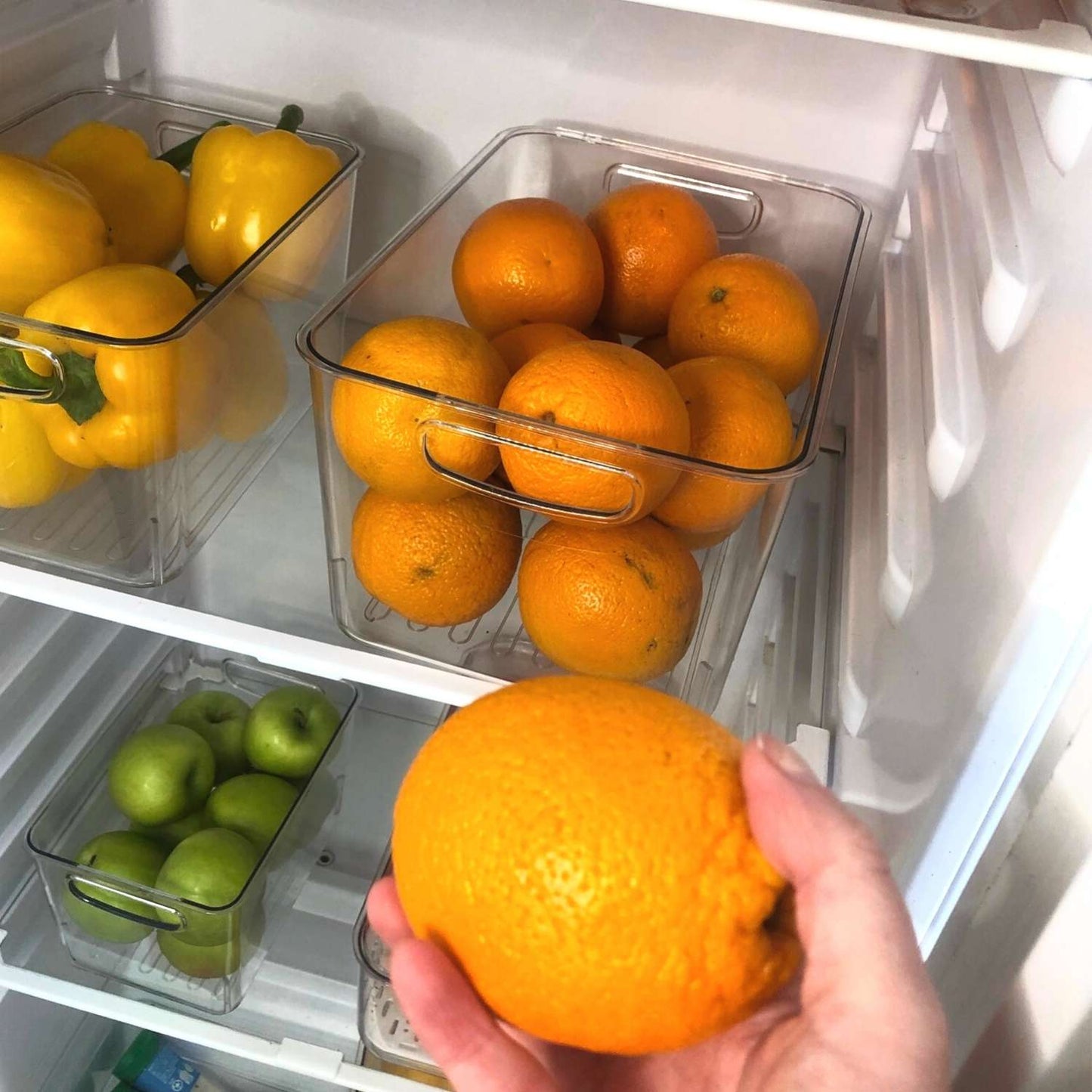 Large Clear Acrylic Storage Tub with Handle