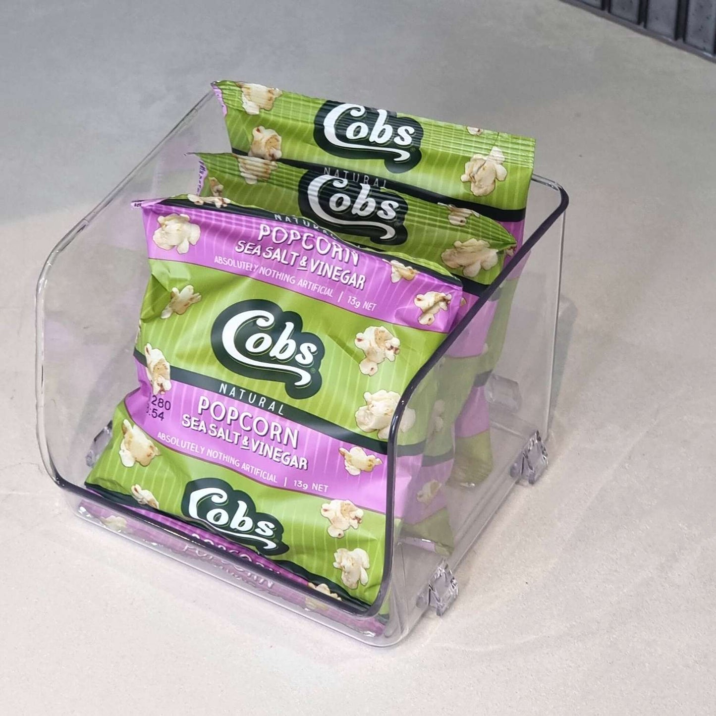 Small U-Shape Clear Acrylic Storage Tub (Set of 2)