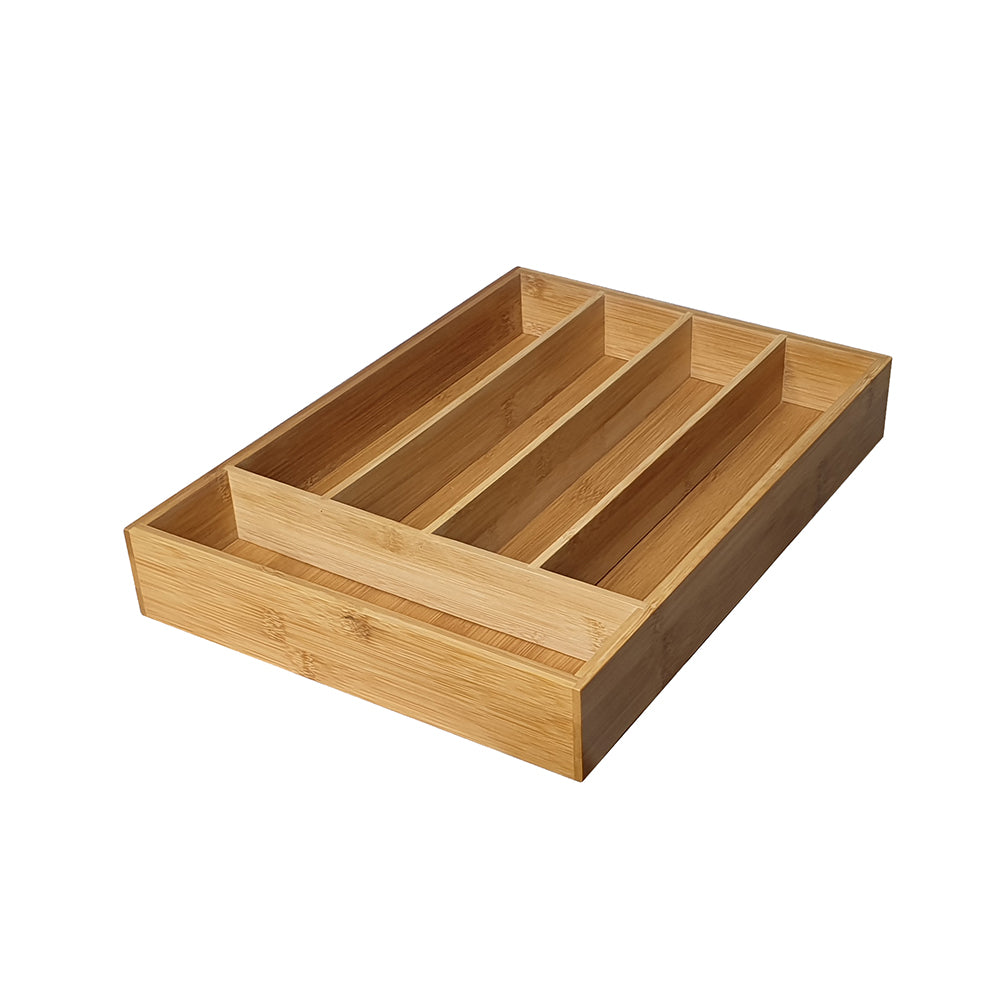 5 Slot Bamboo Cutlery Tray