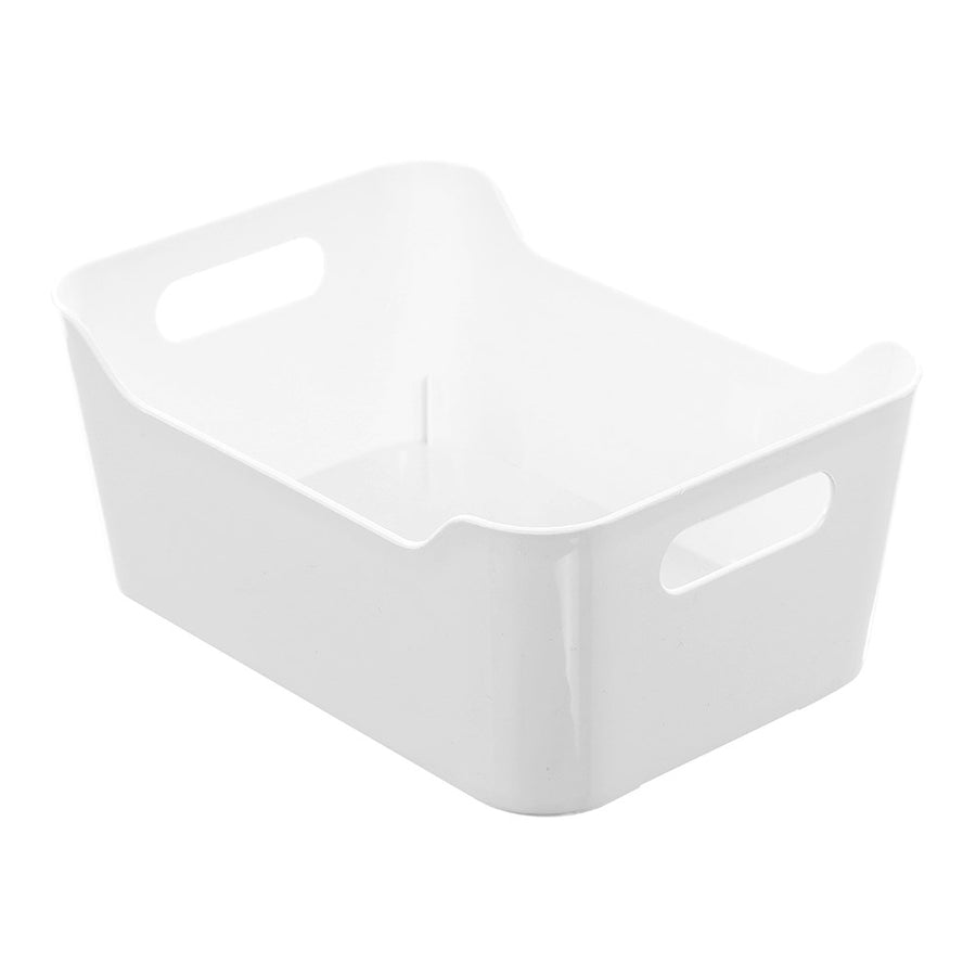 White Dipped Storage Tub - Medium