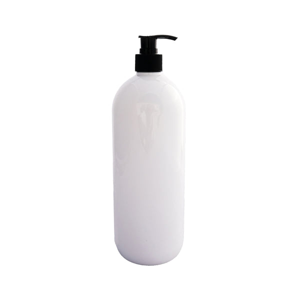 Large Singular White Pump Bottle - 1L