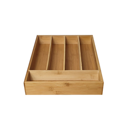 5 Slot Bamboo Cutlery Tray