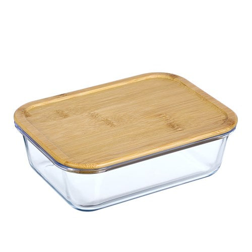 1.45L Glass Food Storage Container with Bamboo Lid