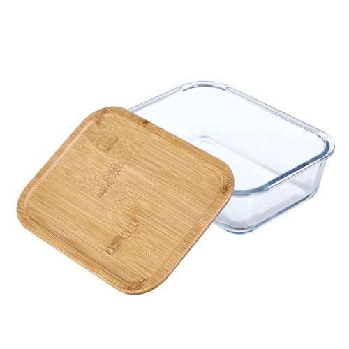 1.45L Glass Food Storage Container with Bamboo Lid
