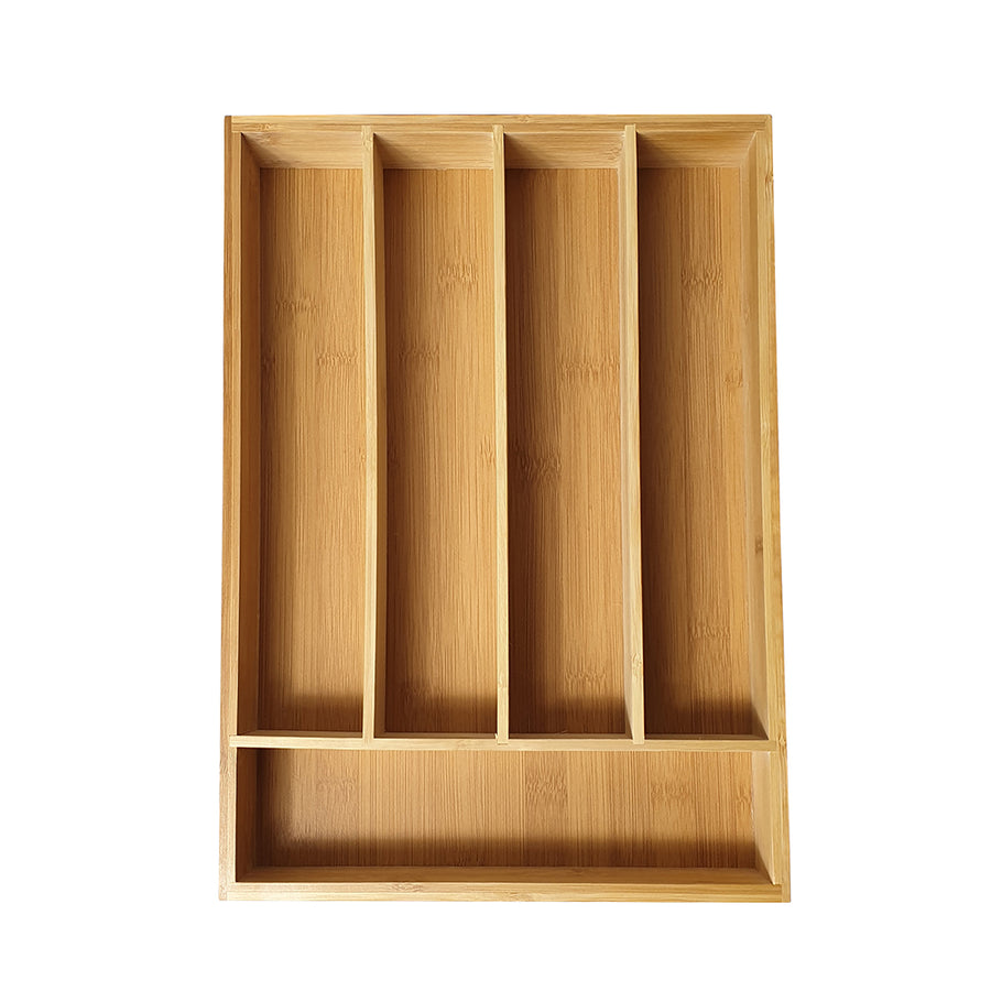 5 Slot Bamboo Cutlery Tray