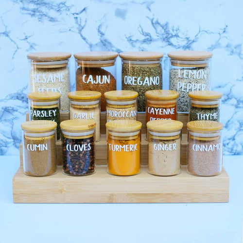 3 Tier Polished Bamboo Spice Rack