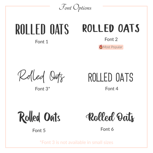 Medium Custom Pantry Labels