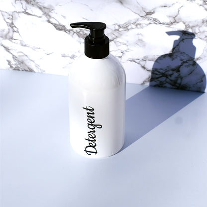 Medium Bathroom White Singular Pump Bottle - 500ml