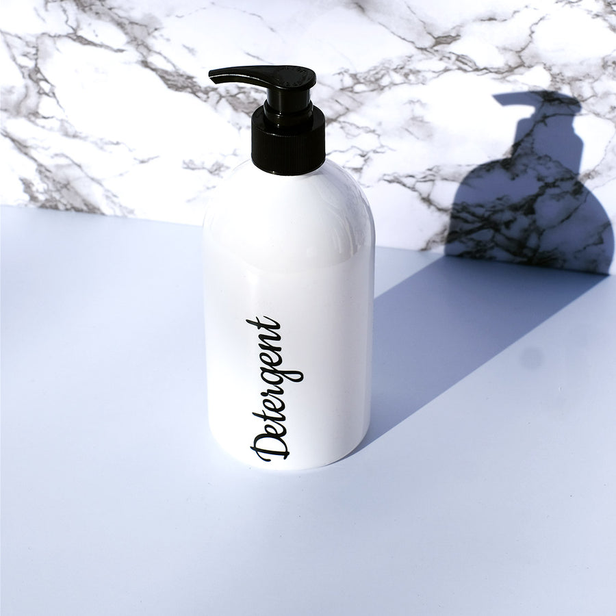 Medium Bathroom White Singular Pump Bottle - 500ml
