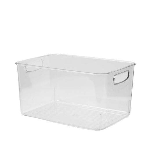 Large Clear Acrylic Storage Tub with Handle