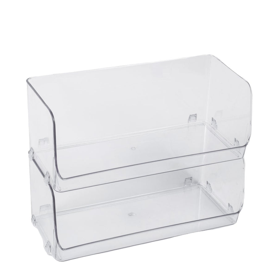 Large U-Shape Clear Acrylic Stackable Tub – Refined Living