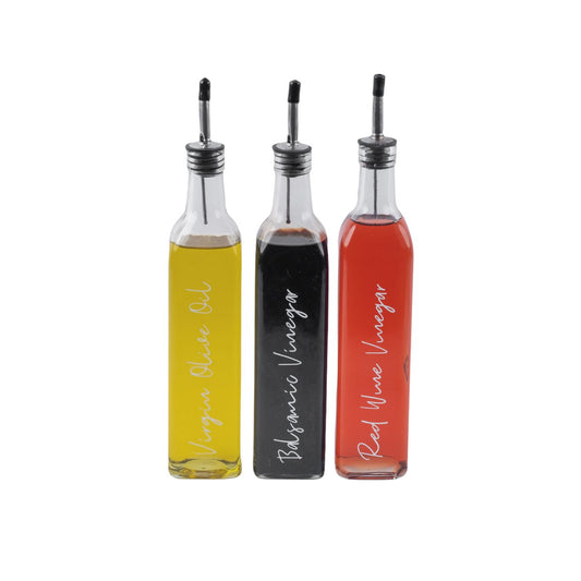 Glass Oil Bottle Trio - 500ml