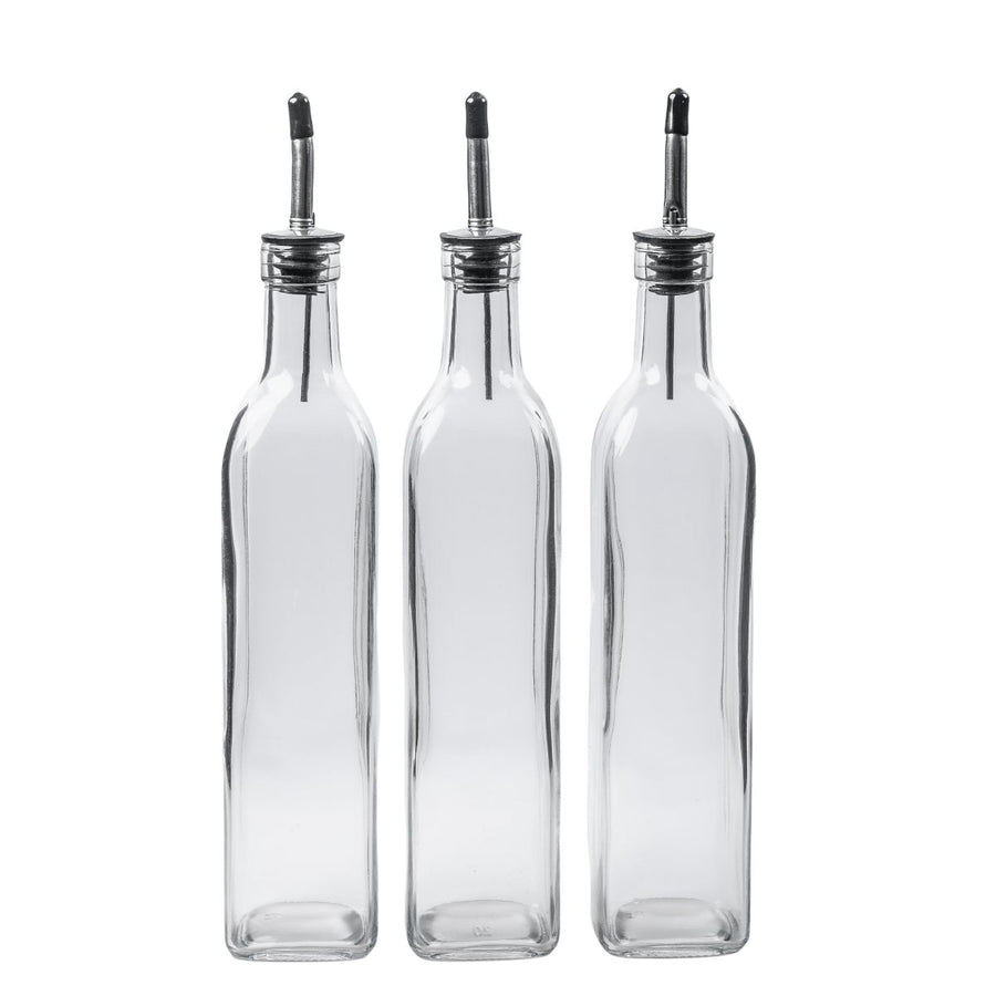 Glass Oil Bottle Trio - 500ml